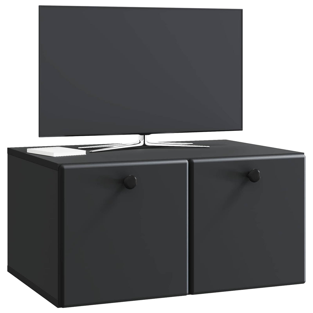 Sieninė TV spintelė Juoda 59,5 x 41 x 30 cm Apdirbta mediena