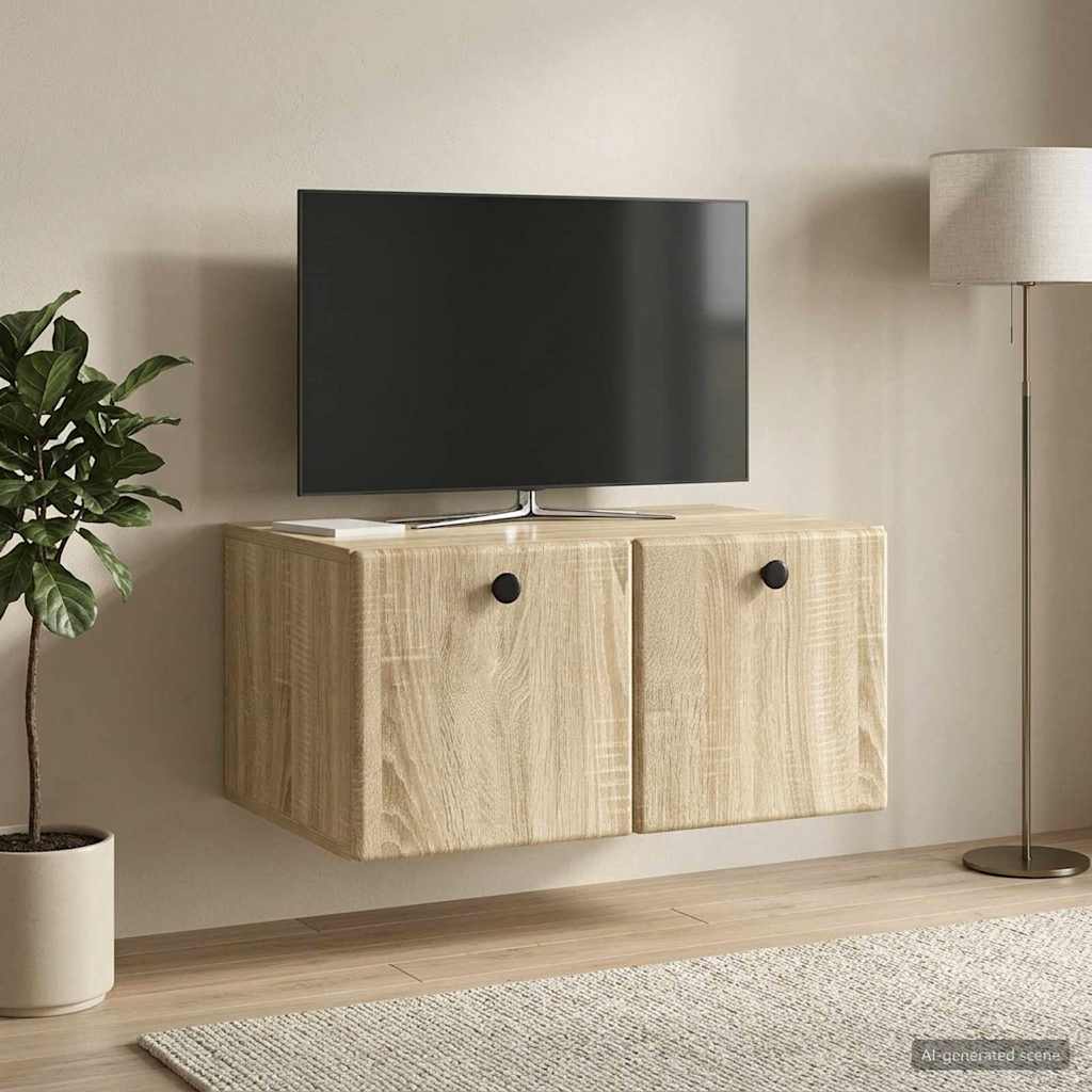 Sieninė TV spintelė Sonoma ąžuolas 59,5 x 41 x 30 cm