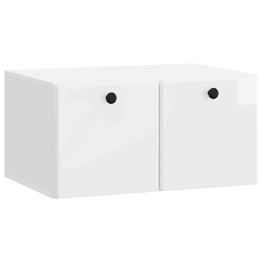 Sieninė TV spintelė Itin blizgi balta 59,5 x 41 x 30 cm