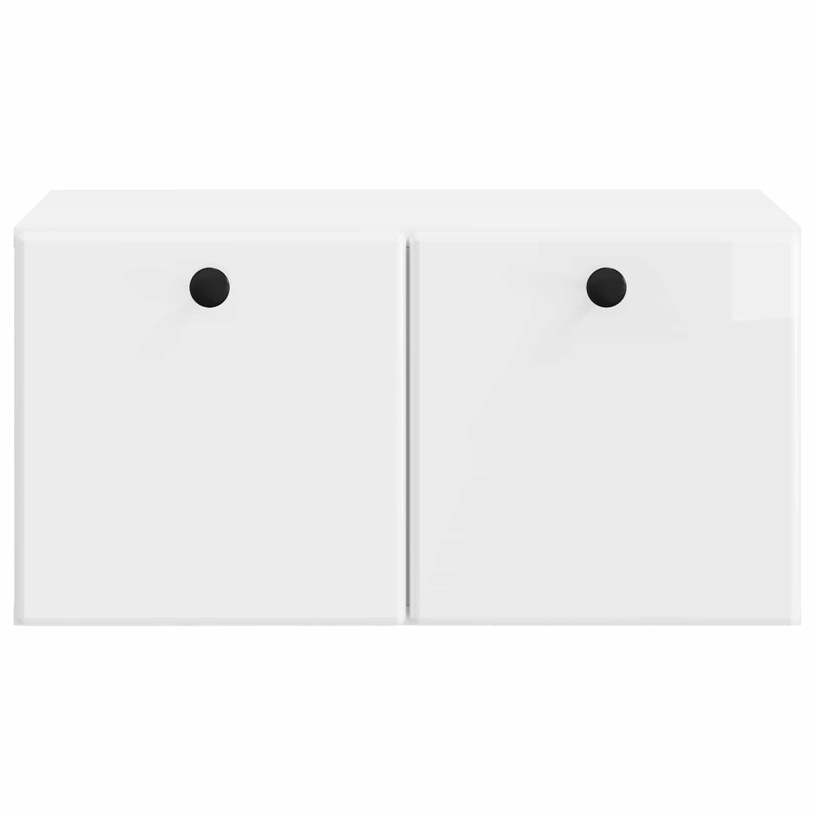 Sieninė TV spintelė Itin blizgi balta 59,5 x 41 x 30 cm