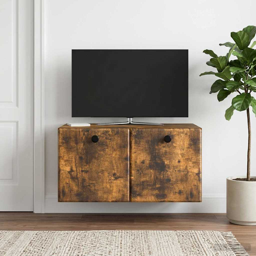Sieninė TV spintelė Dūminio ąžuolo 59,5 x 41 x 30 cm