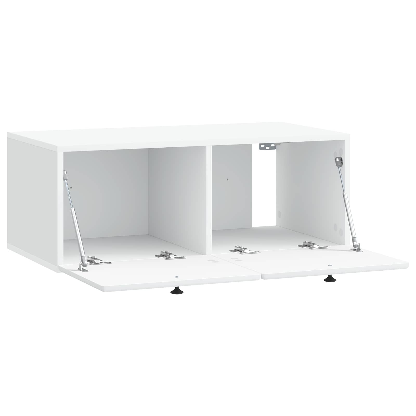 Sieninė TV spintelė 78,5 x 41 x 30 cm Balta Apdirbta mediena