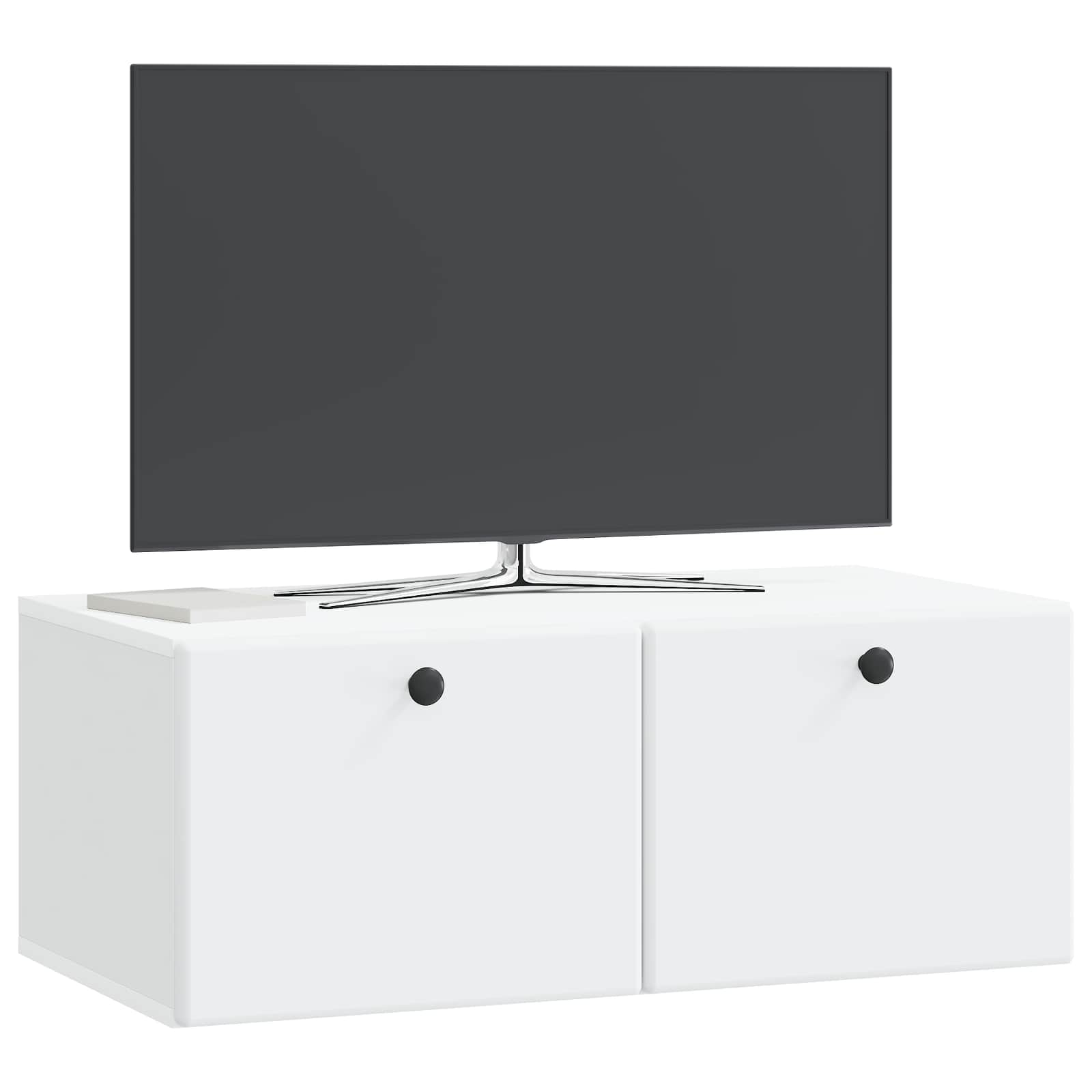 Sieninė TV spintelė 78,5 x 41 x 30 cm Balta Apdirbta mediena