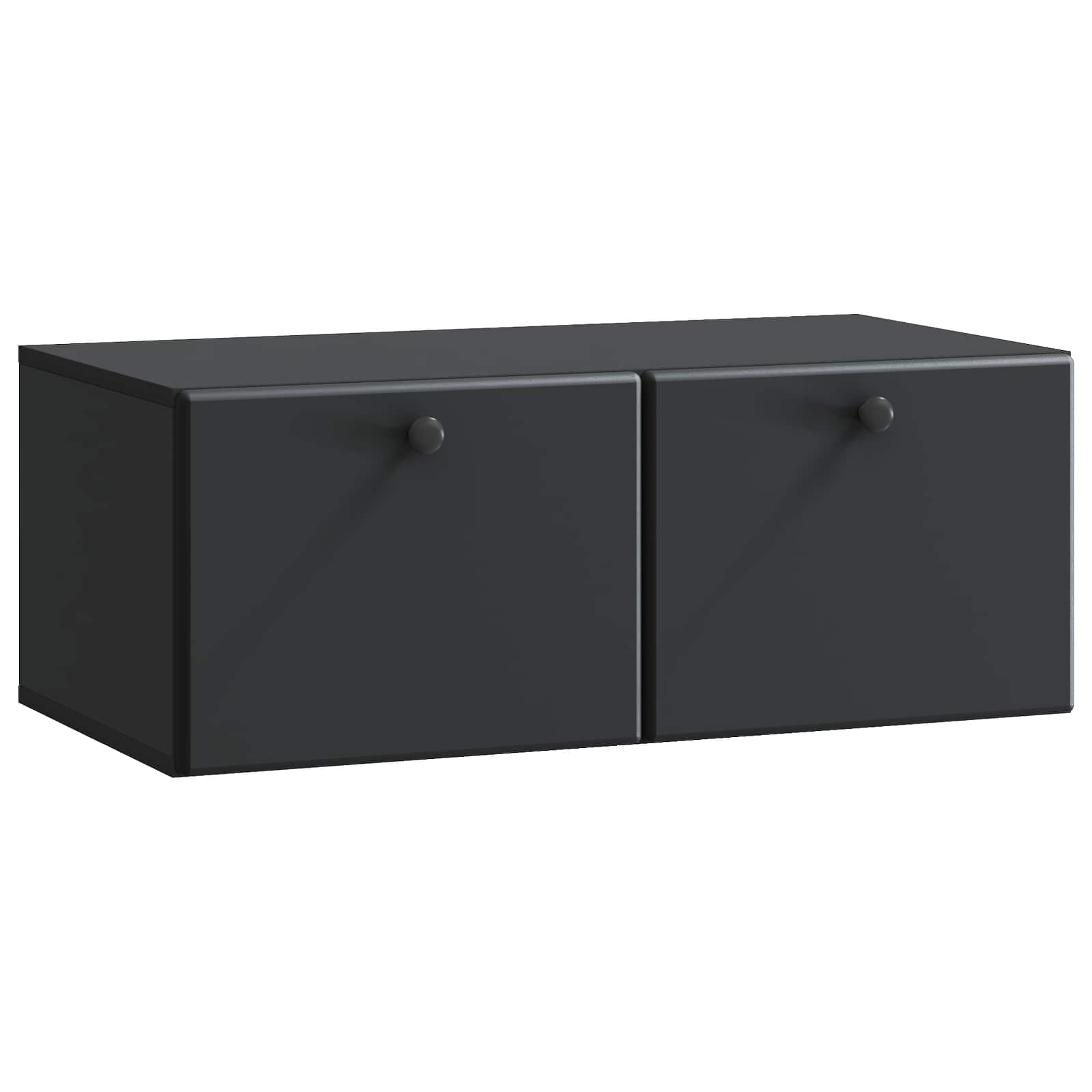 Sieninė TV spintelė Juoda 78,5 x 41 x 30 cm Apdirbta mediena