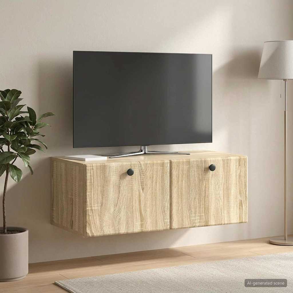 Sieninė TV spintelė Sonoma ąžuolas 78,5 x 41 x 30 cm