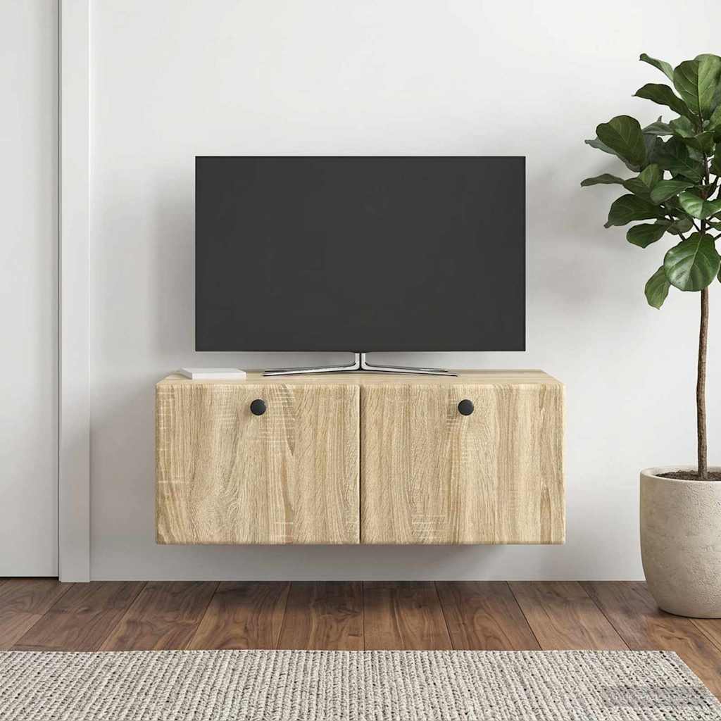 Sieninė TV spintelė Sonoma ąžuolas 78,5 x 41 x 30 cm