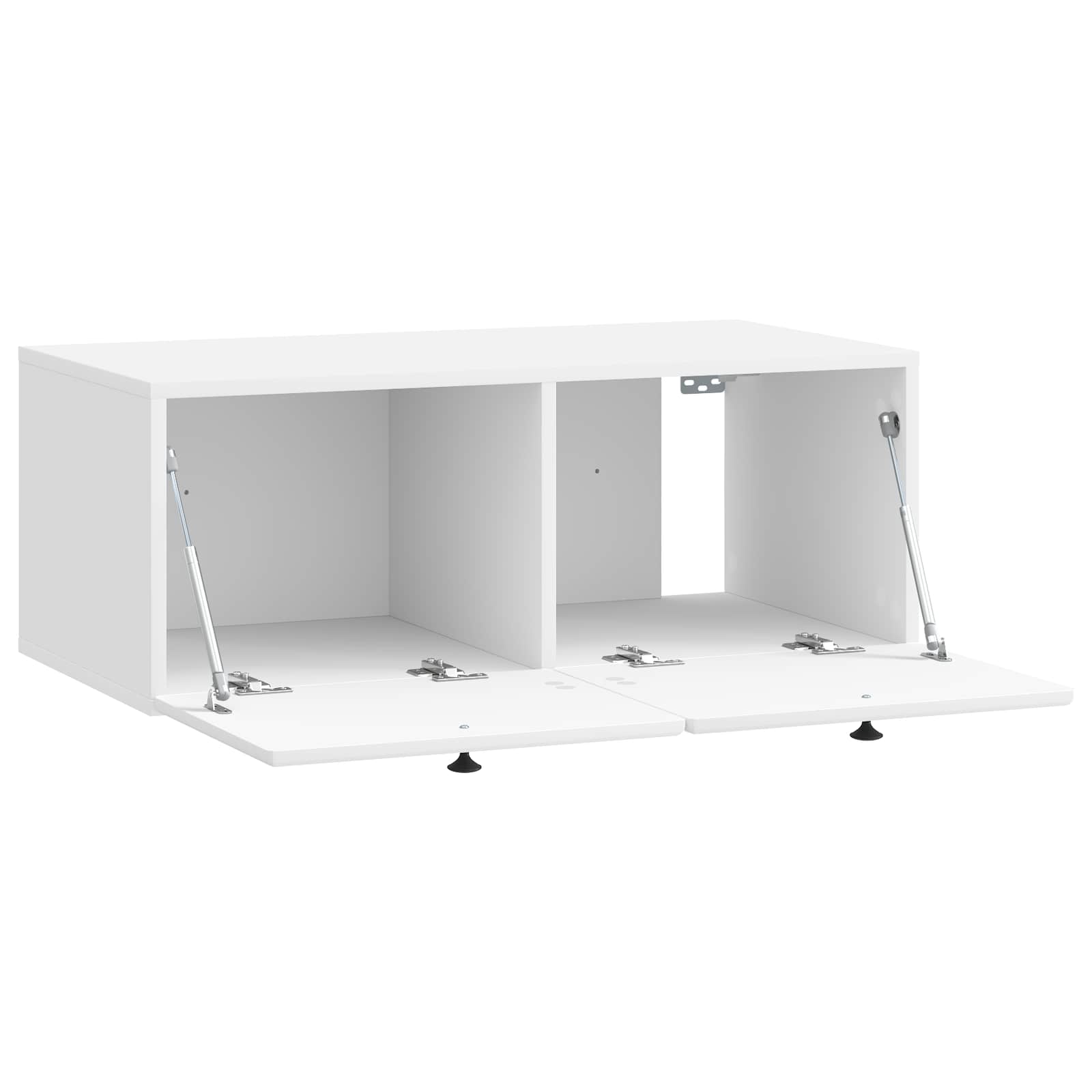 Sieninė TV spintelė Itin blizgi balta 78,5 x 41 x 30 cm