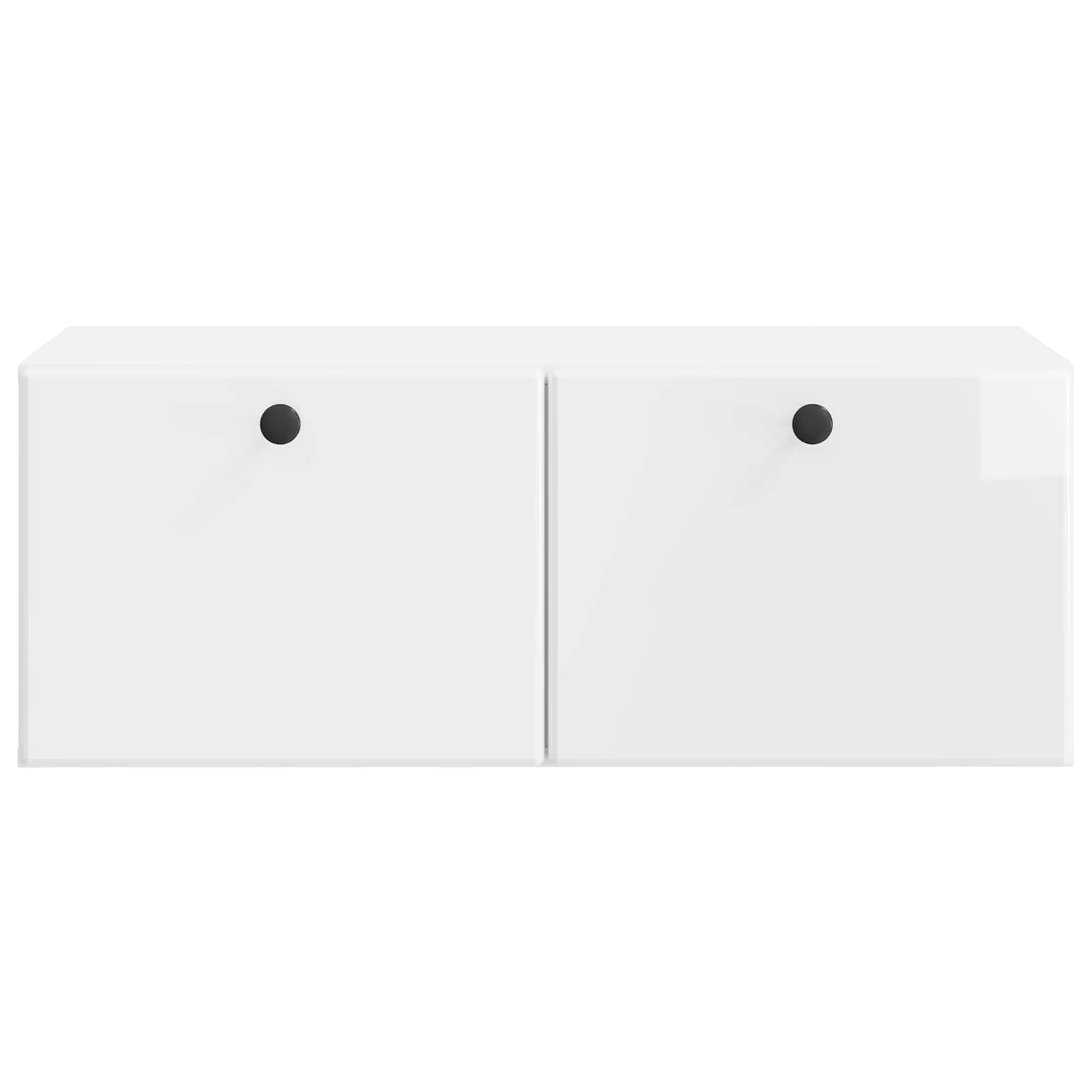 Sieninė TV spintelė Itin blizgi balta 78,5 x 41 x 30 cm