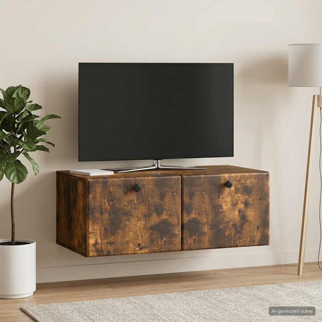 Sieninė TV spintelė Dūminio ąžuolo 78,5 x 41 x 30 cm