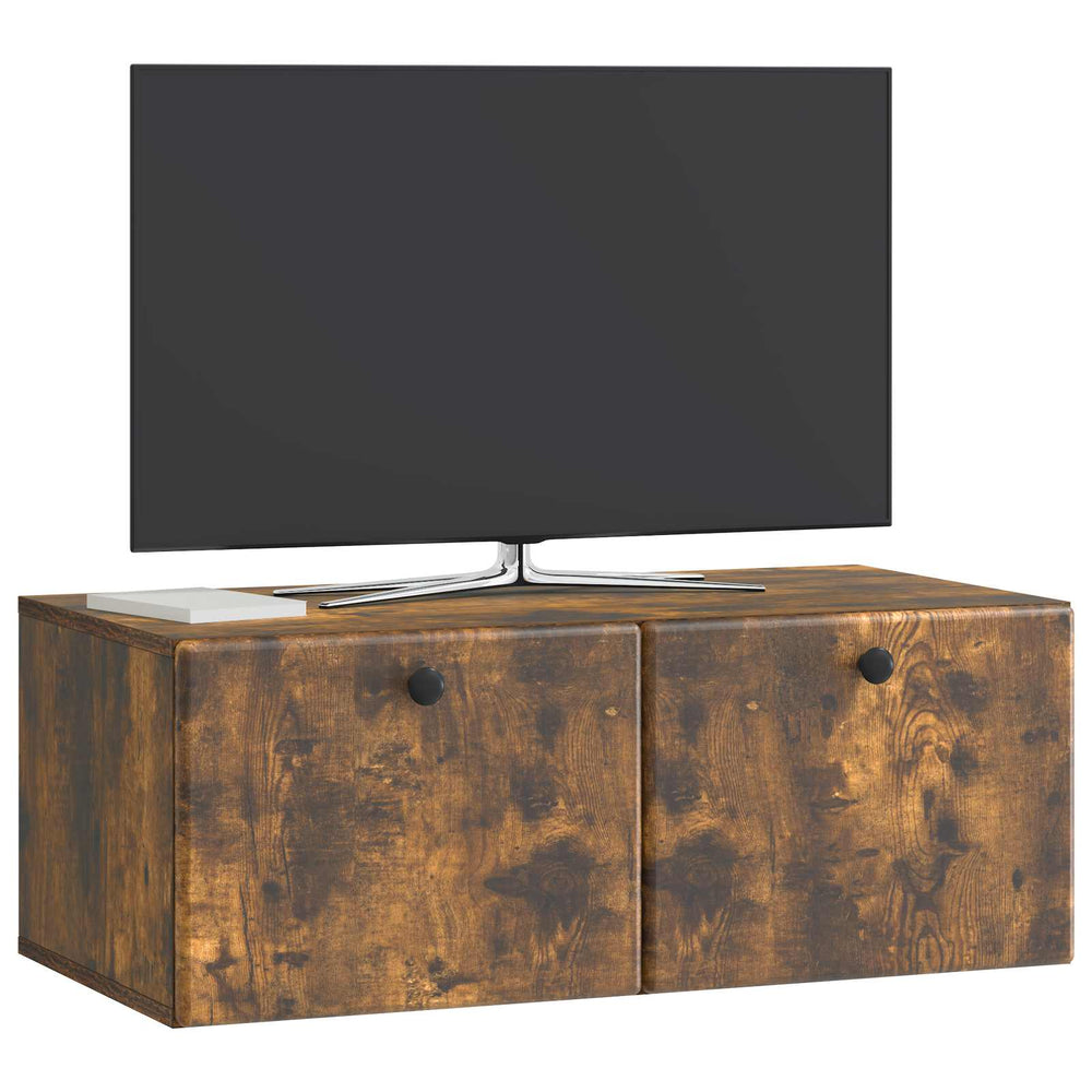 Sieninė TV spintelė Dūminio ąžuolo 78,5 x 41 x 30 cm