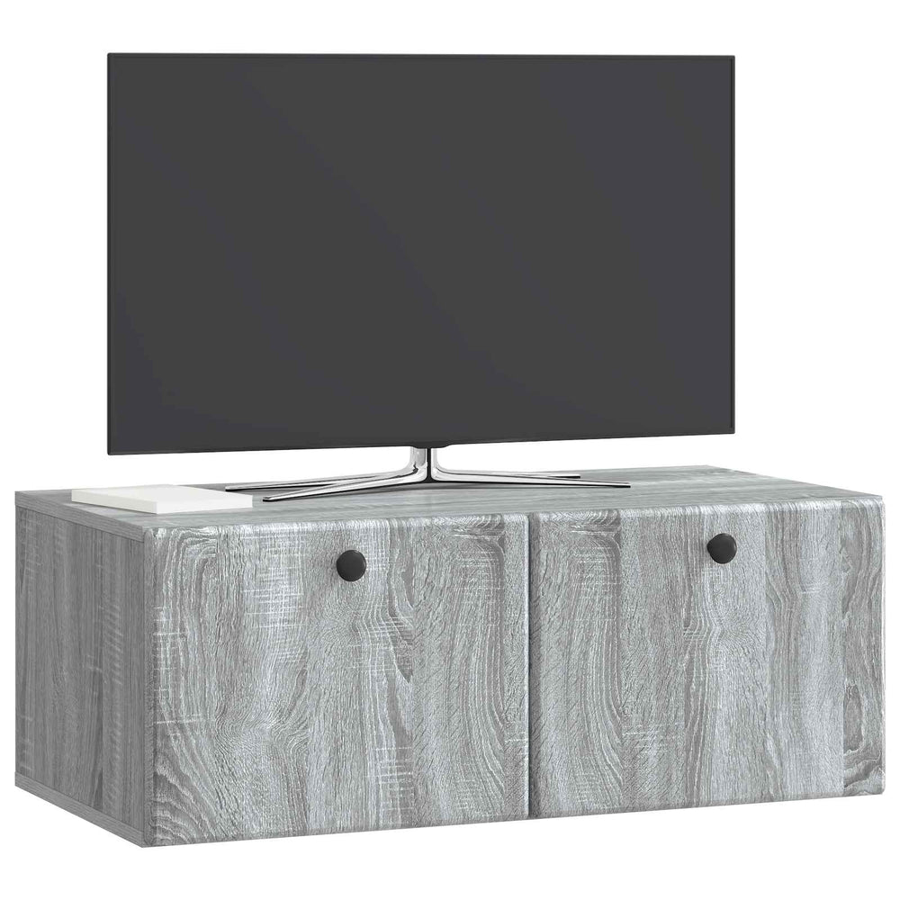Sieninė TV spintelė Pilka sonoma ąžuolo 78,5 x 41 x 30 cm