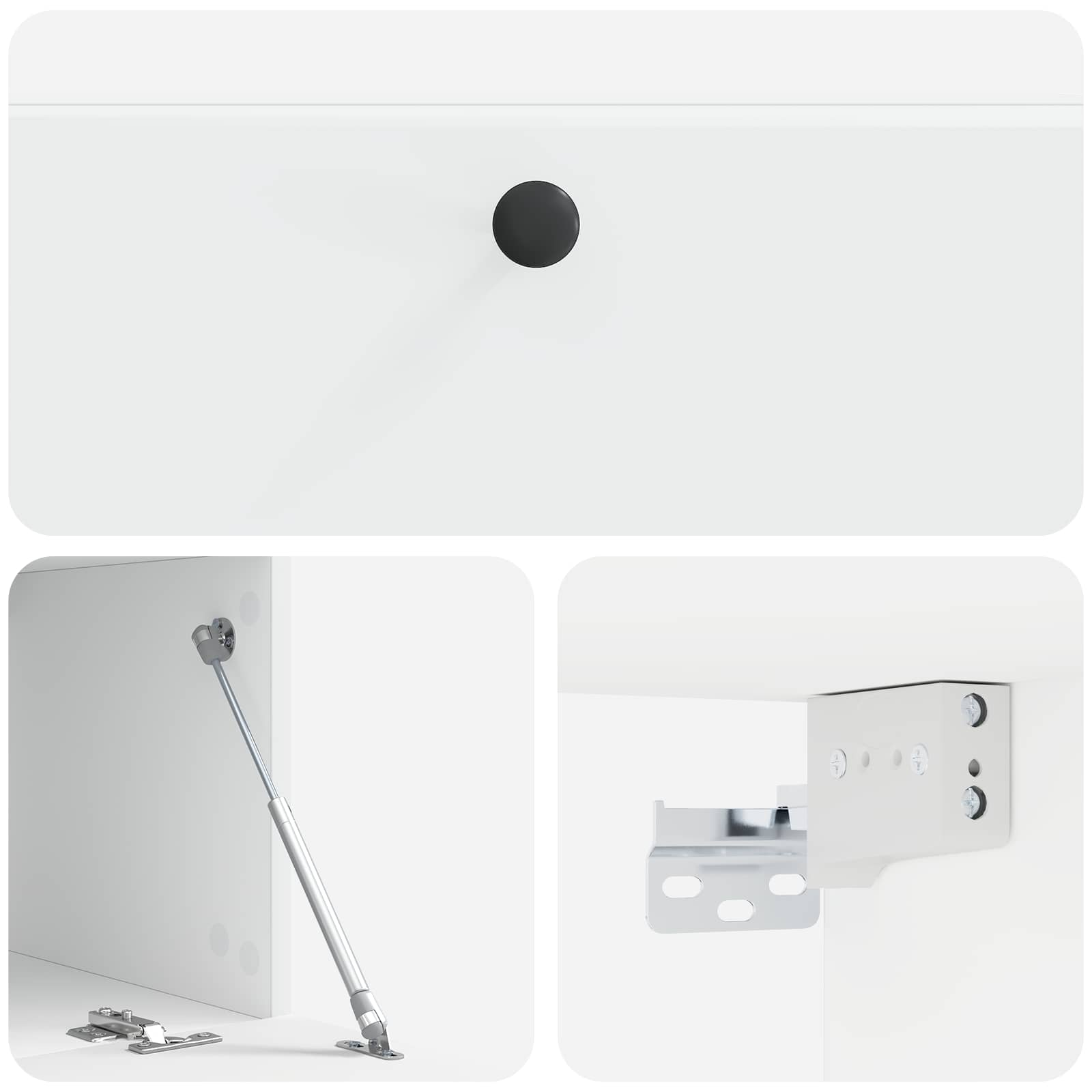 Sieninė TV spintelė 98 x 41 x 30 cm Balta Apdirbta mediena