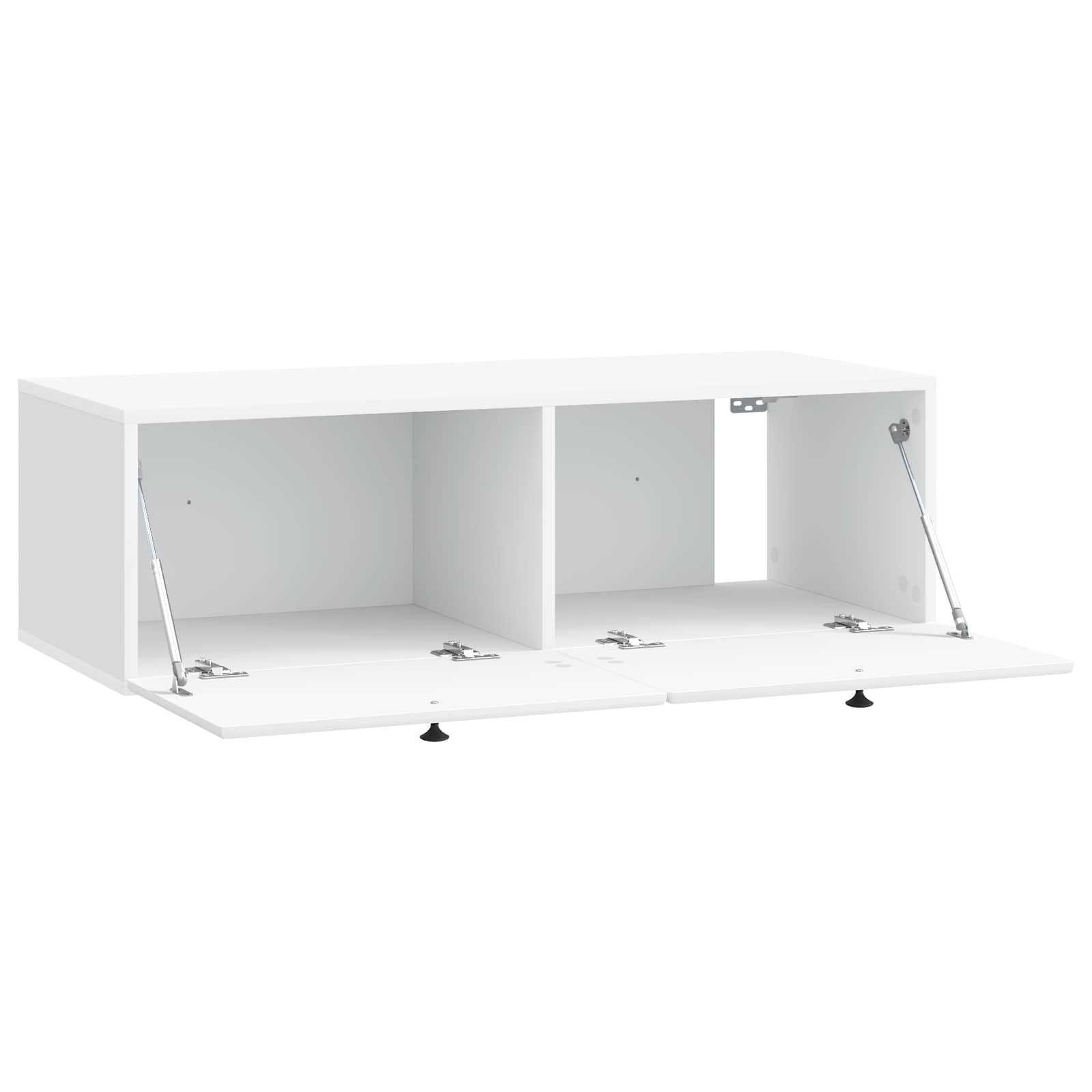 Sieninė TV spintelė 98 x 41 x 30 cm Balta Apdirbta mediena