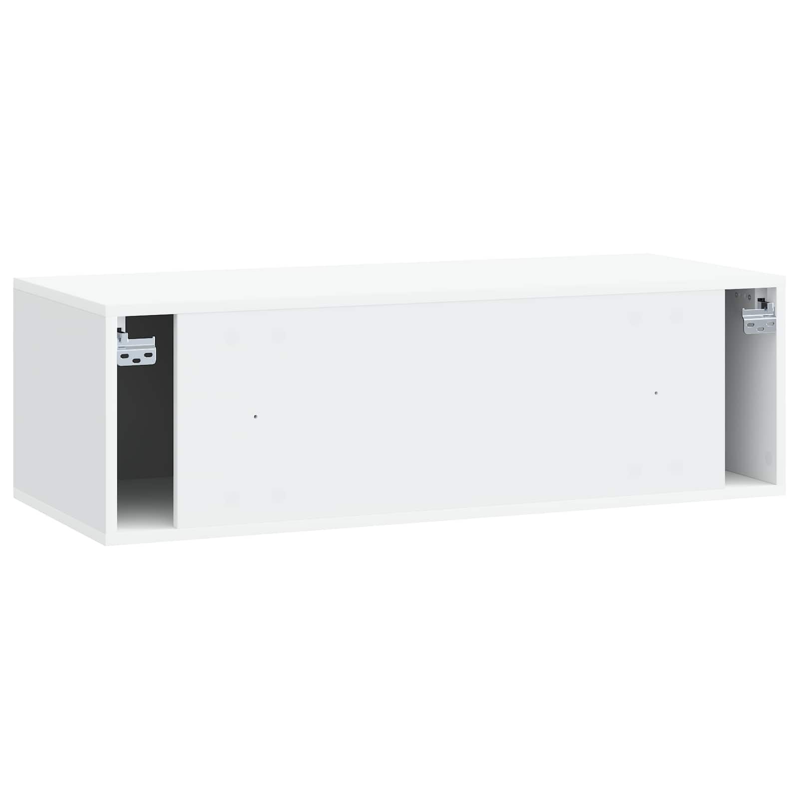 Sieninė TV spintelė 98 x 41 x 30 cm Balta Apdirbta mediena