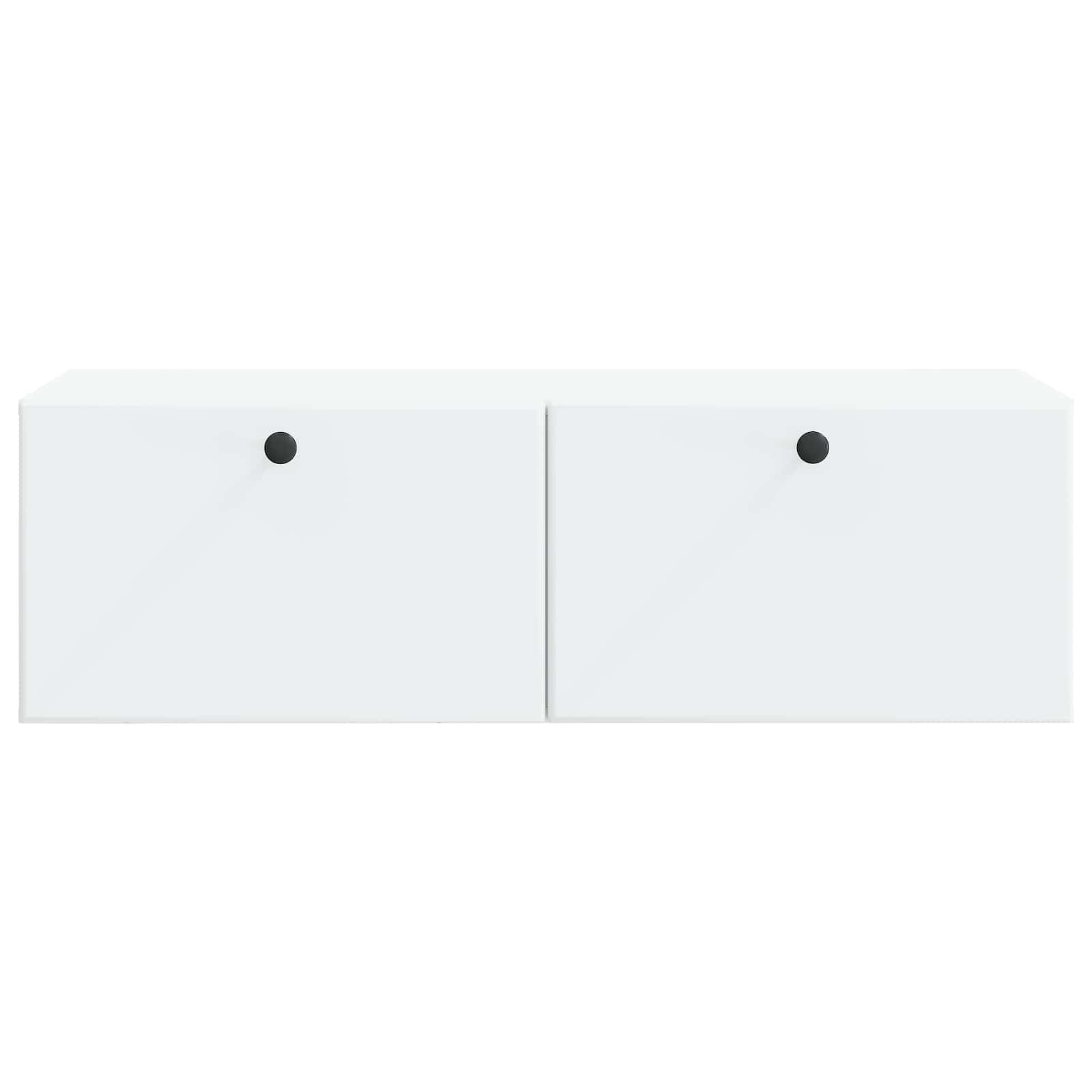 Sieninė TV spintelė 98 x 41 x 30 cm Balta Apdirbta mediena