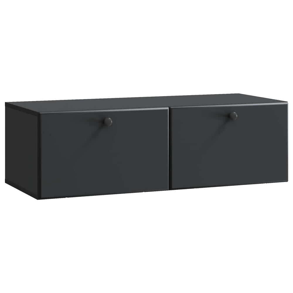 Sieninė TV spintelė Juoda 98 x 41 x 30 cm Apdirbta mediena