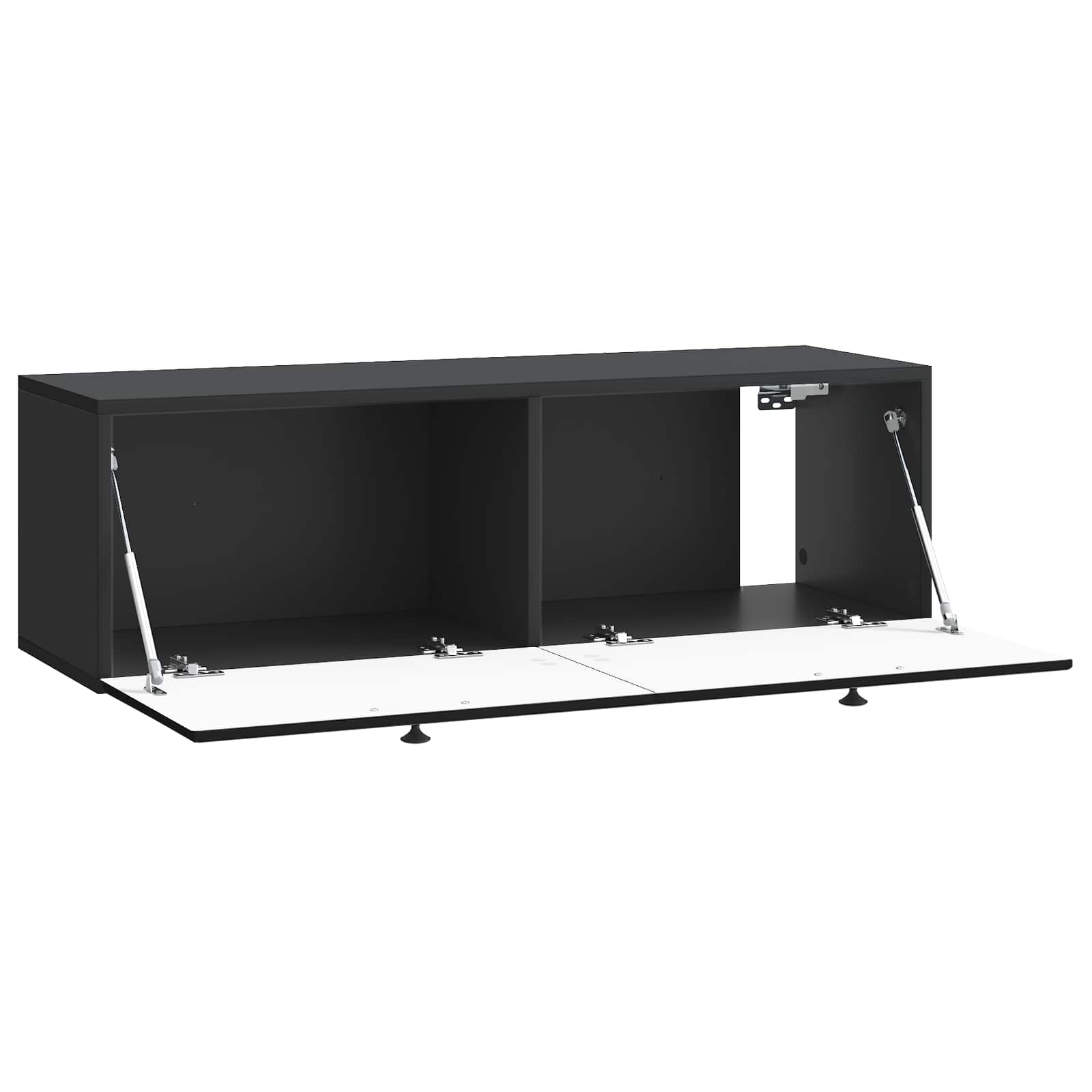 Sieninė TV spintelė Juoda 98 x 41 x 30 cm Apdirbta mediena