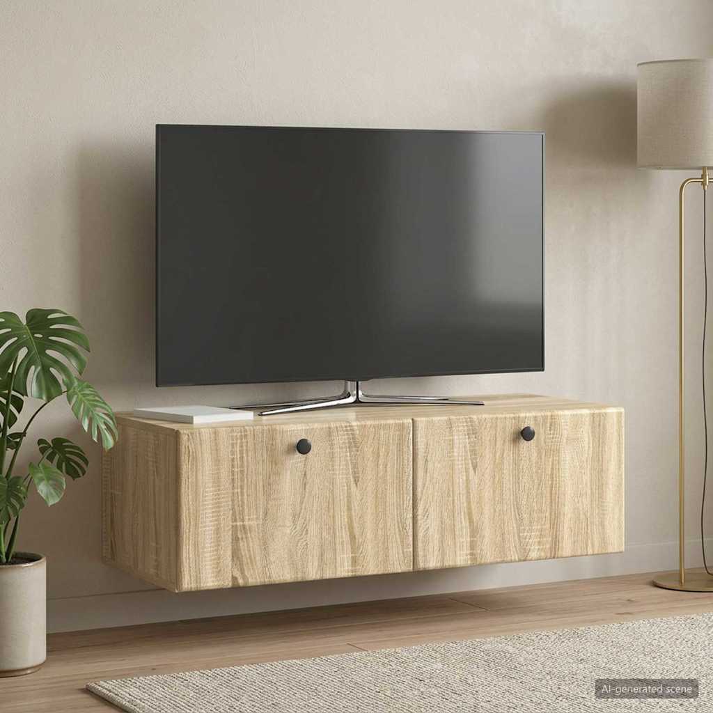 Sieninė TV spintelė Sonoma ąžuolas 98 x 41 x 30 cm