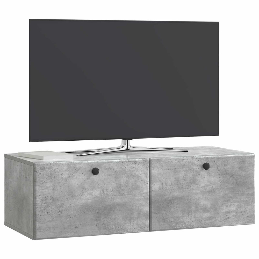 Sieninė TV spintelė Betono pilka 98 x 41 x 30 cm