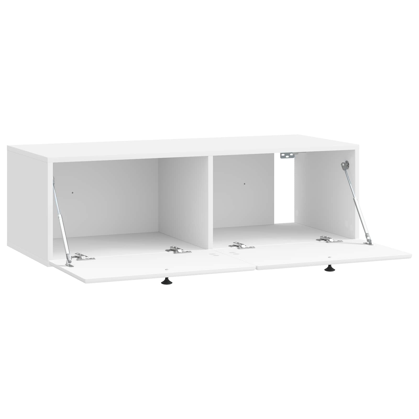 Sieninė TV spintelė Itin blizgi balta 98 x 41 x 30 cm