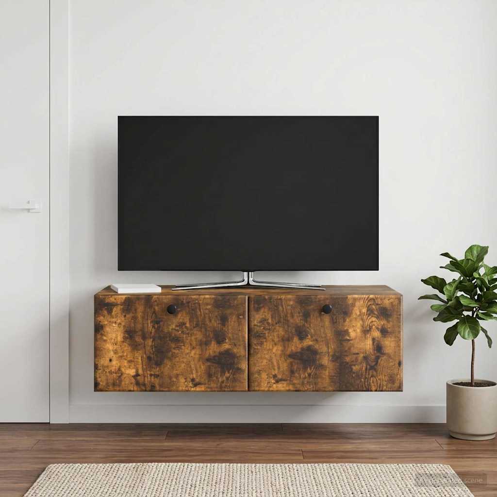 Sieninė TV spintelė Dūminio ąžuolo 98 x 41 x 30 cm