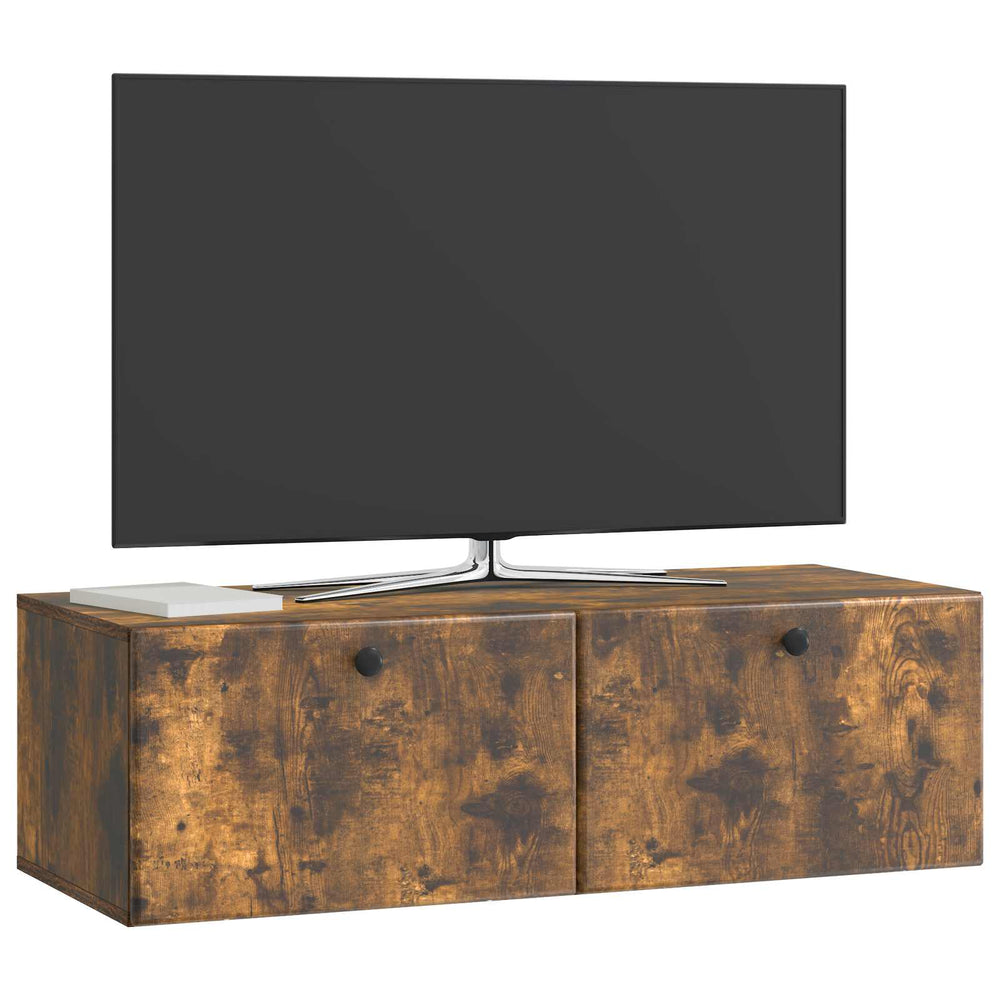 Sieninė TV spintelė Dūminio ąžuolo 98 x 41 x 30 cm