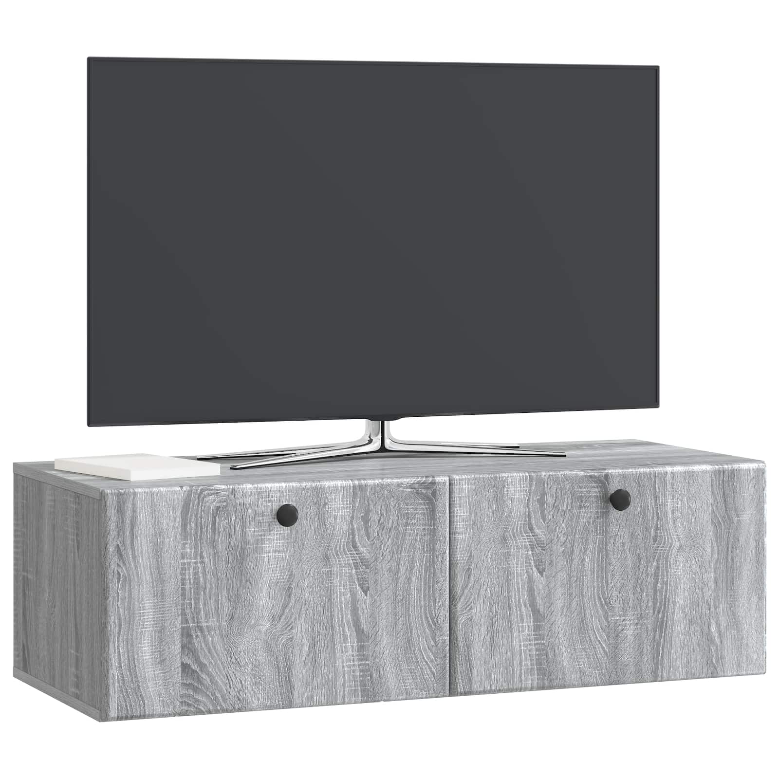 Sieninė TV spintelė Pilka sonoma ąžuolo 98 x 41 x 30 cm