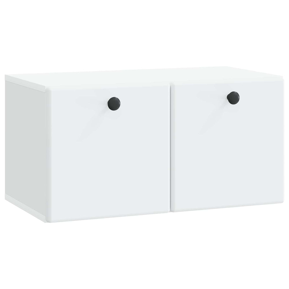 Sieninė TV spintelė 59,5 x 31 x 30 cm Balta Apdirbta mediena