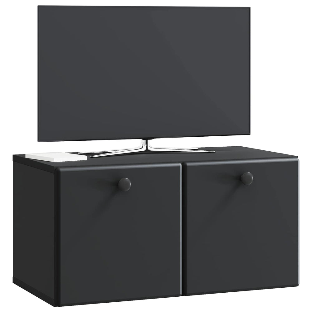 Sieninė TV spintelė Juoda 59,5 x 31 x 30 cm Apdirbta mediena