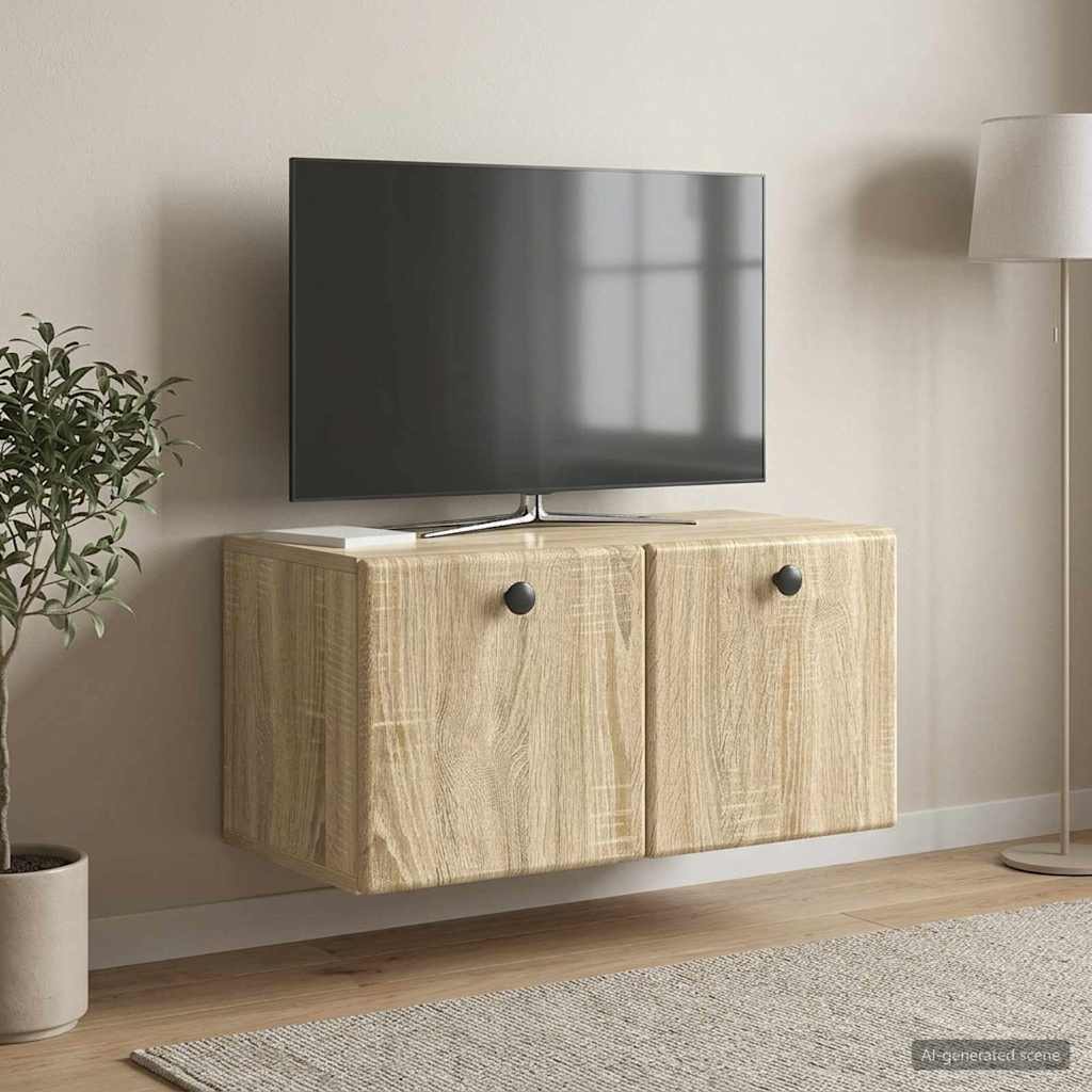 Sieninė TV spintelė Sonoma ąžuolas 59,5 x 31 x 30 cm