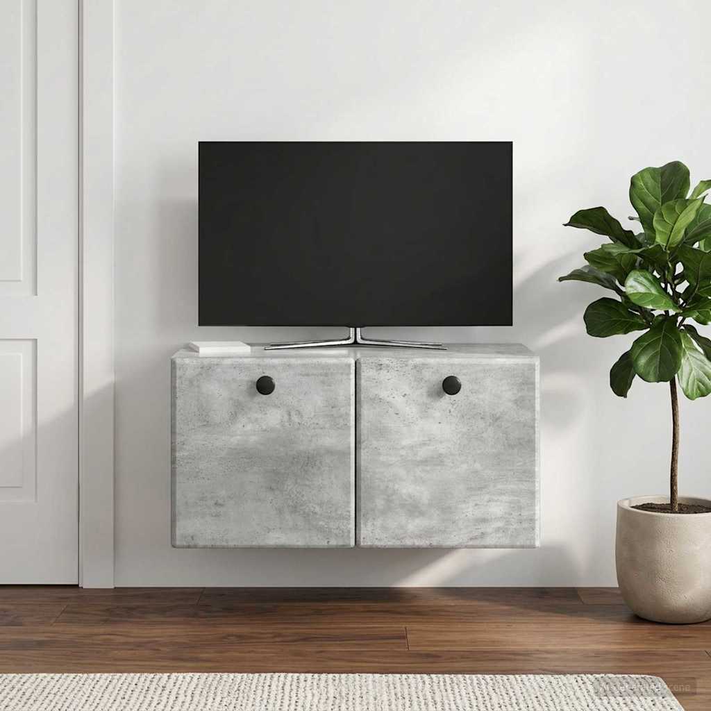Sieninė TV spintelė Betono pilka 59,5 x 31 x 30 cm