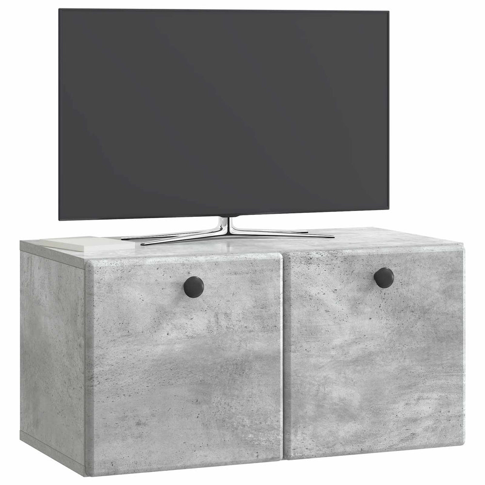 Sieninė TV spintelė Betono pilka 59,5 x 31 x 30 cm