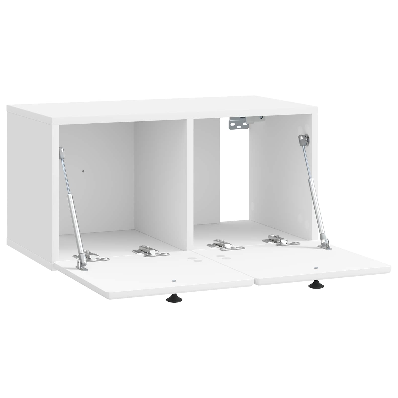 Sieninė TV spintelė Itin blizgi balta 59,5 x 31 x 30 cm