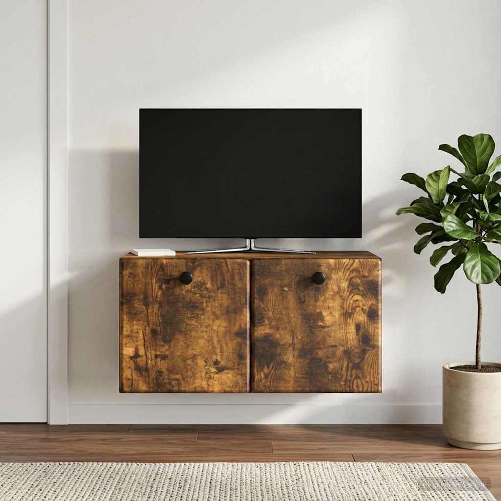 Sieninė TV spintelė Dūminio ąžuolo 59,5 x 31 x 30 cm