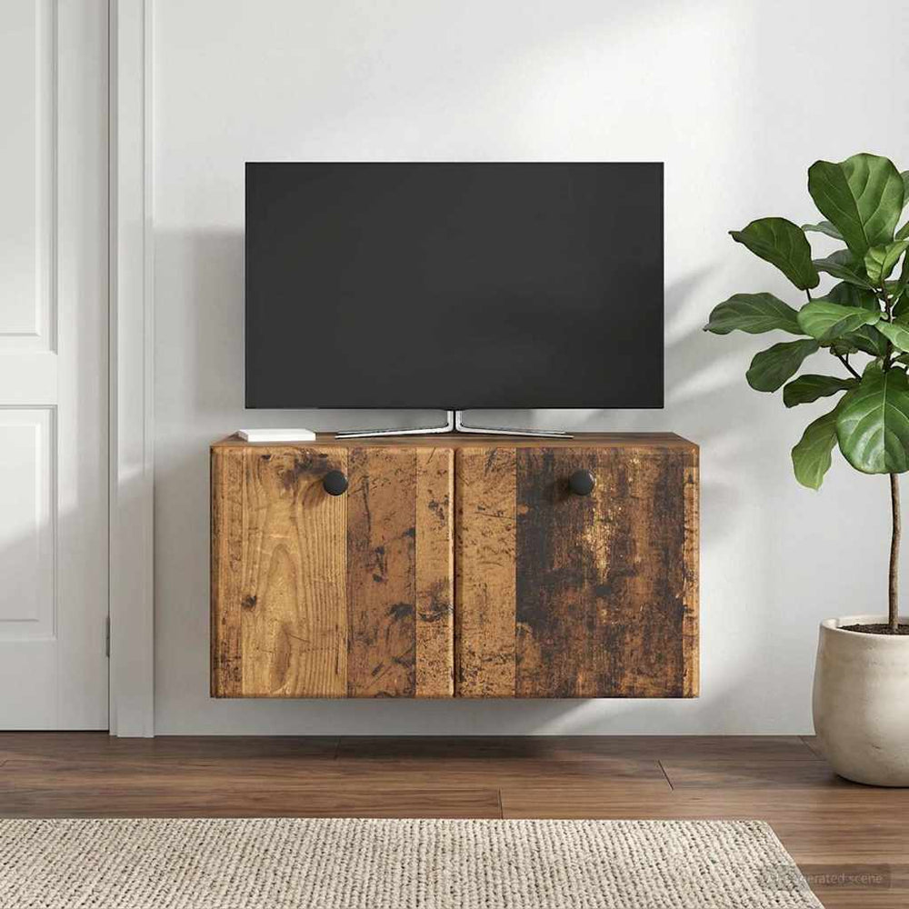 Sieninė TV spintelė 59,5 x 31 x 30 cm Sendintos medienos