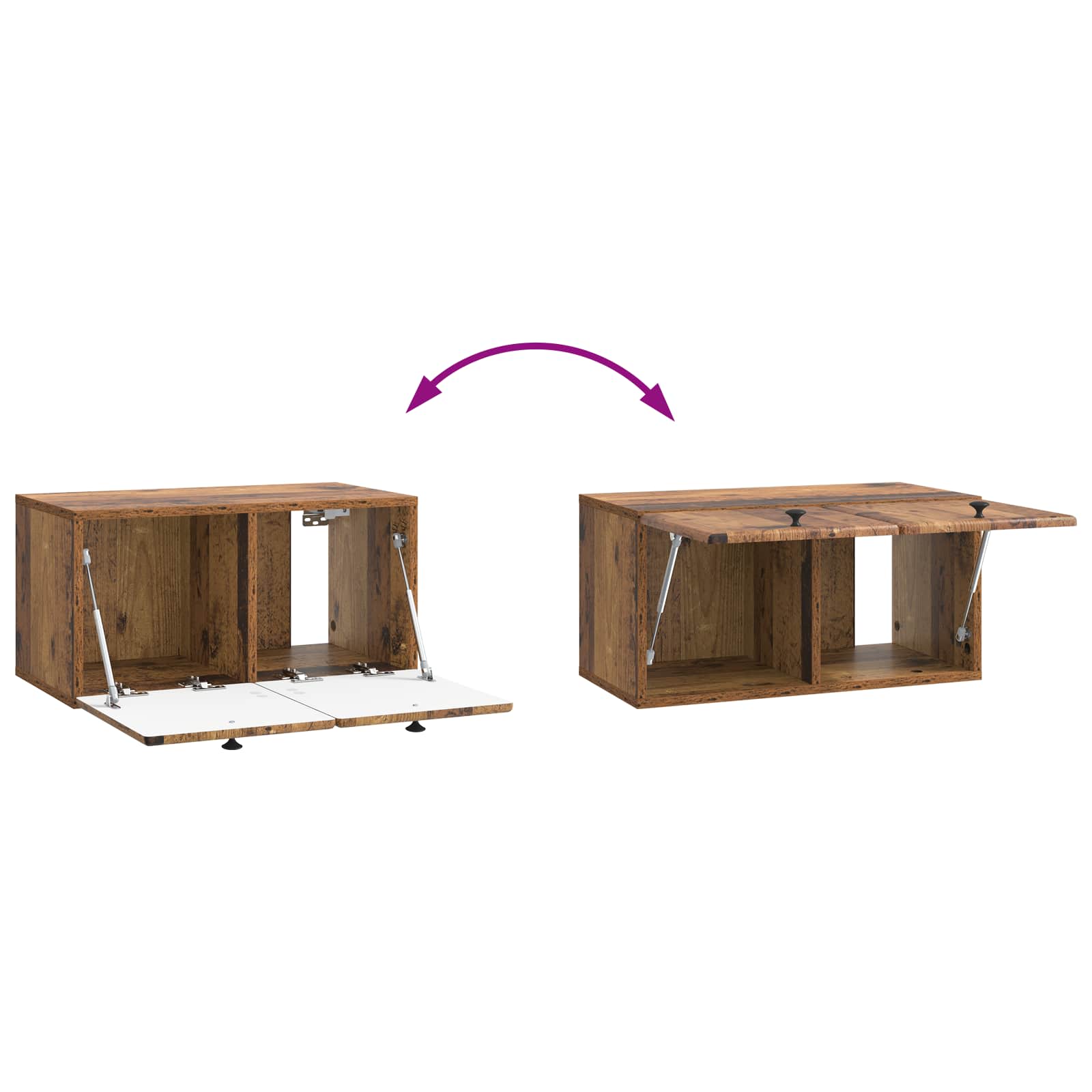Sieninė TV spintelė 59,5 x 31 x 30 cm Sendintos medienos