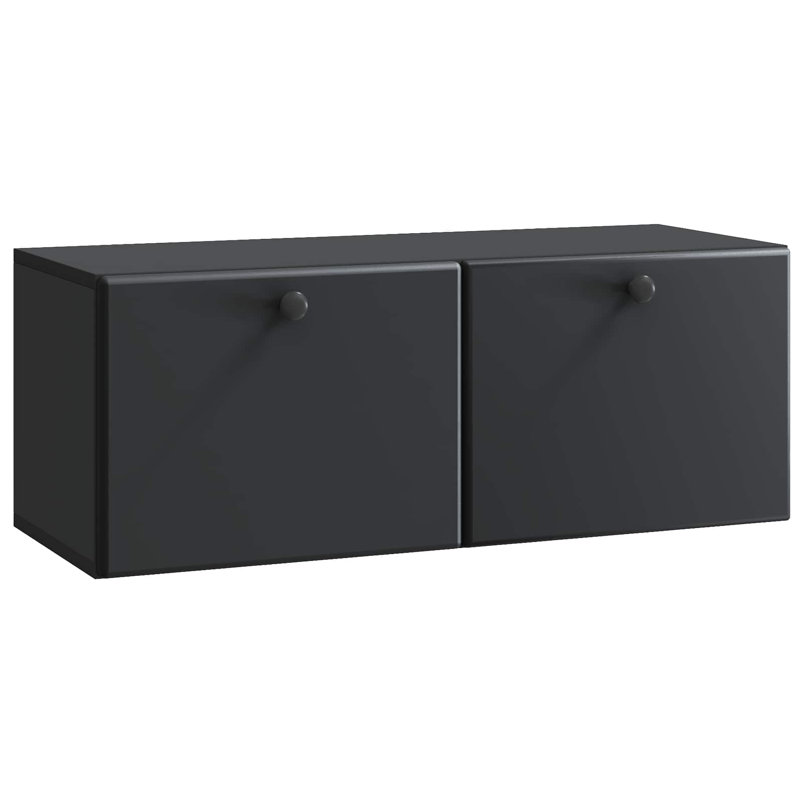 Sieninė TV spintelė Juoda 78,5 x 31 x 30 cm Apdirbta mediena