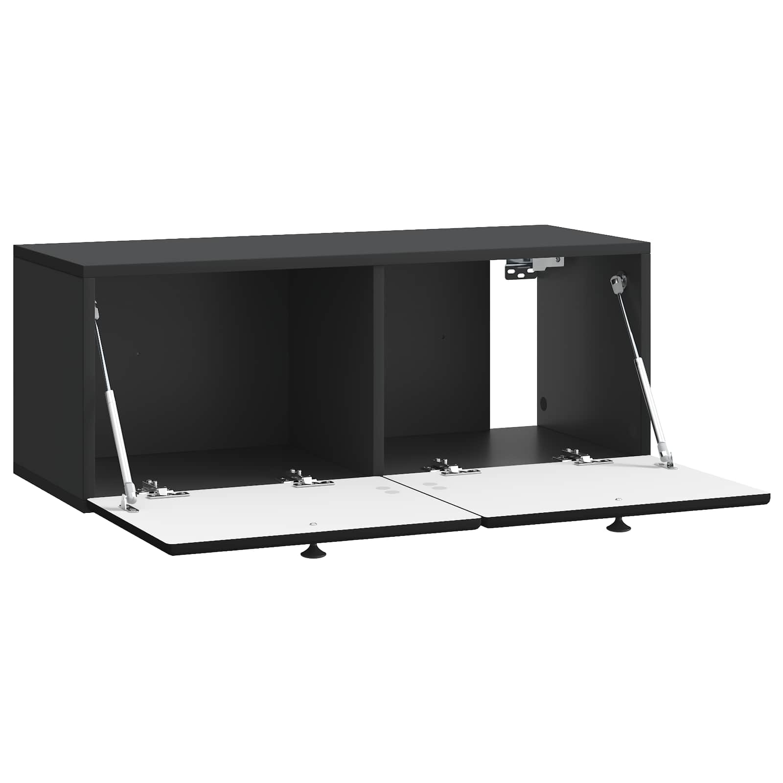 Sieninė TV spintelė Juoda 78,5 x 31 x 30 cm Apdirbta mediena
