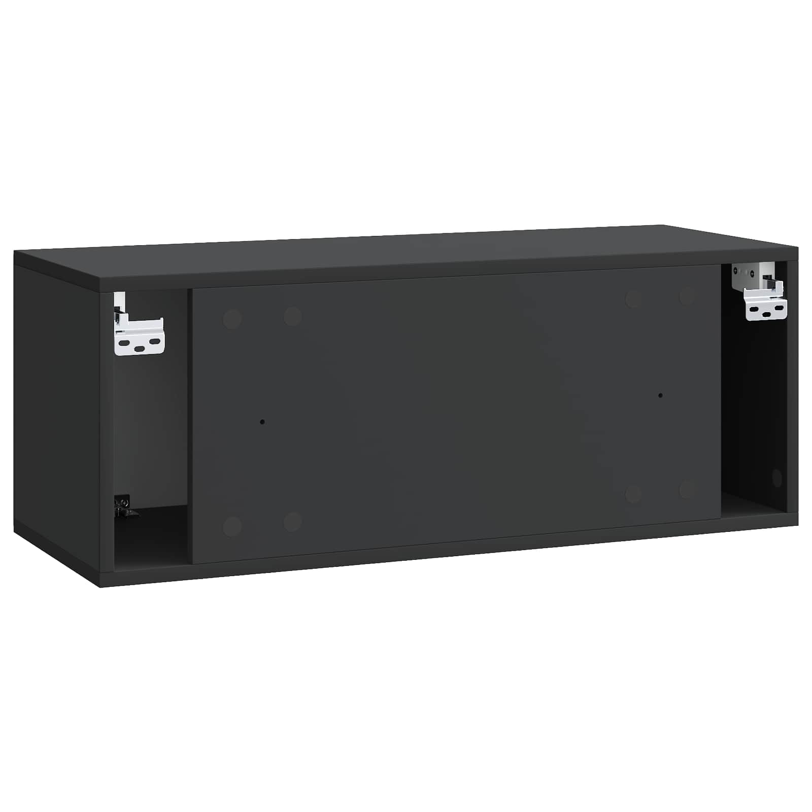 Sieninė TV spintelė Juoda 78,5 x 31 x 30 cm Apdirbta mediena