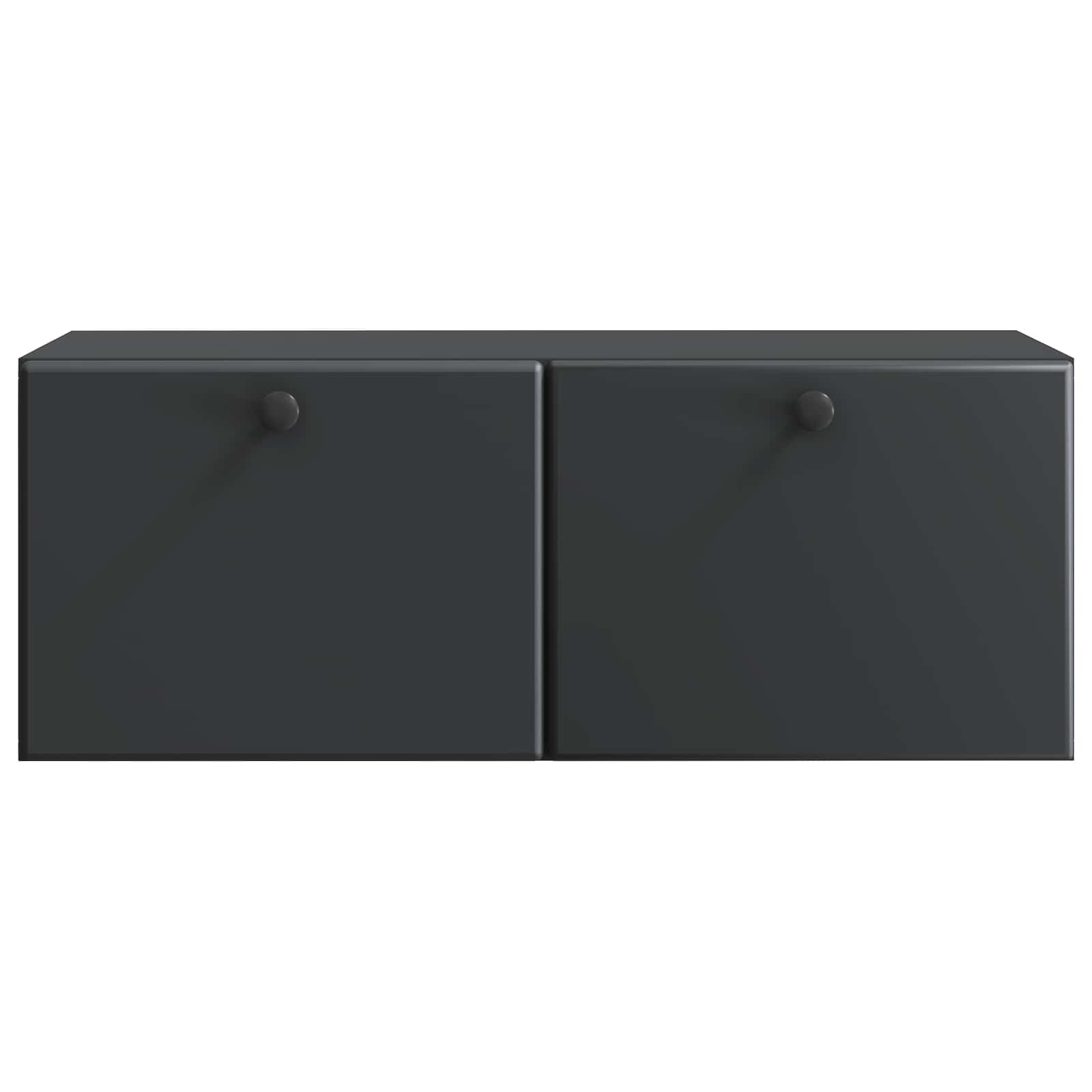 Sieninė TV spintelė Juoda 78,5 x 31 x 30 cm Apdirbta mediena