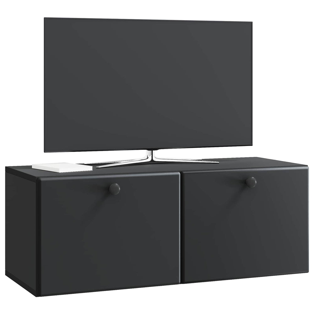 Sieninė TV spintelė Juoda 78,5 x 31 x 30 cm Apdirbta mediena