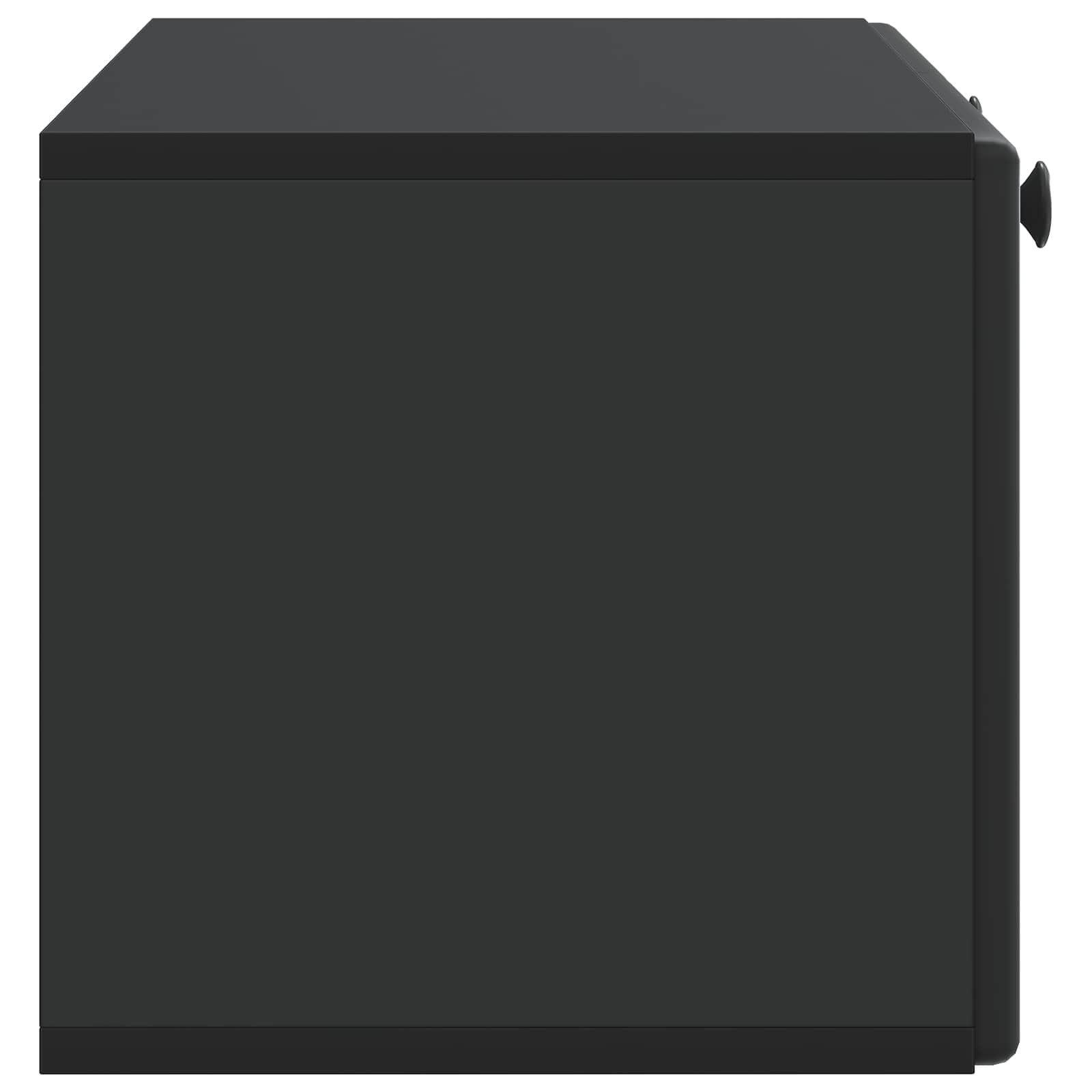 Sieninė TV spintelė Juoda 78,5 x 31 x 30 cm Apdirbta mediena