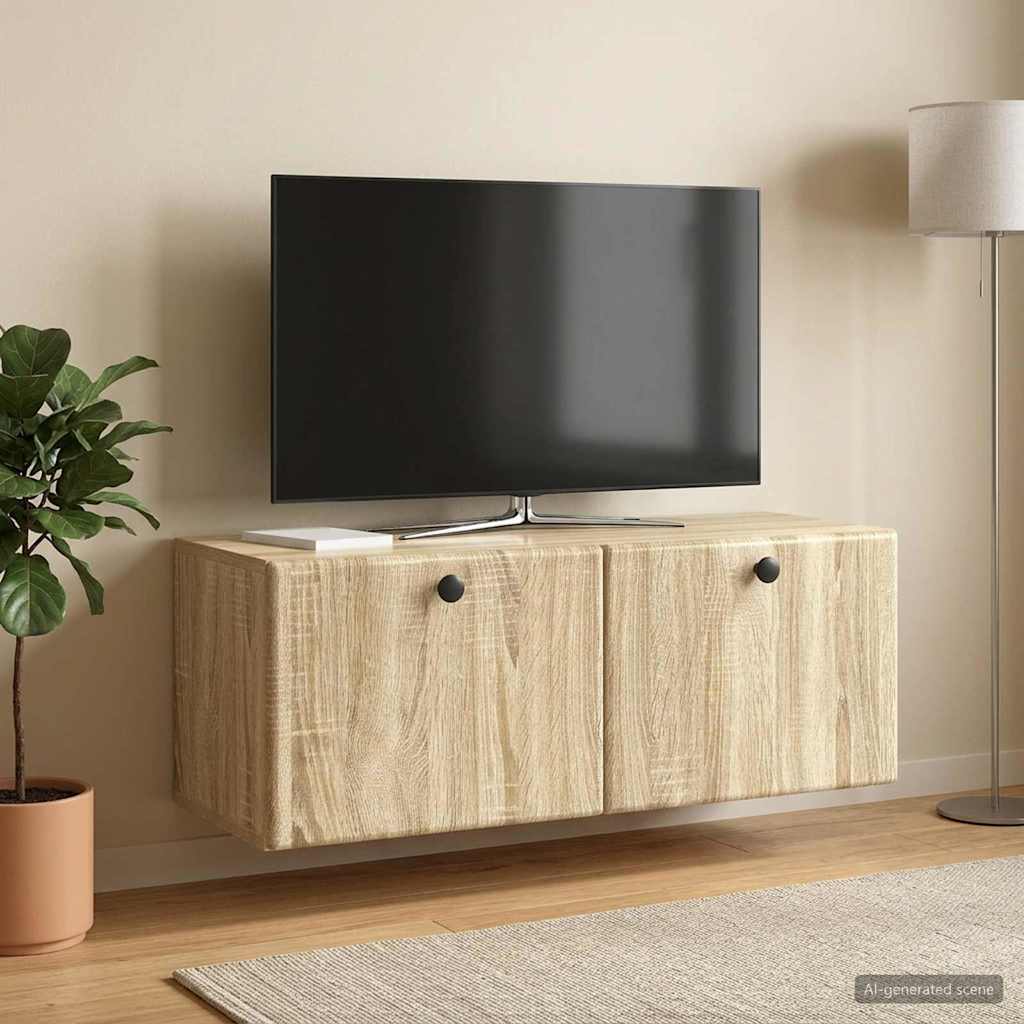 Sieninė TV spintelė Sonoma ąžuolas 78,5 x 31 x 30 cm