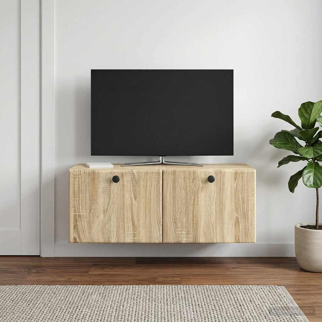 Sieninė TV spintelė Sonoma ąžuolas 78,5 x 31 x 30 cm