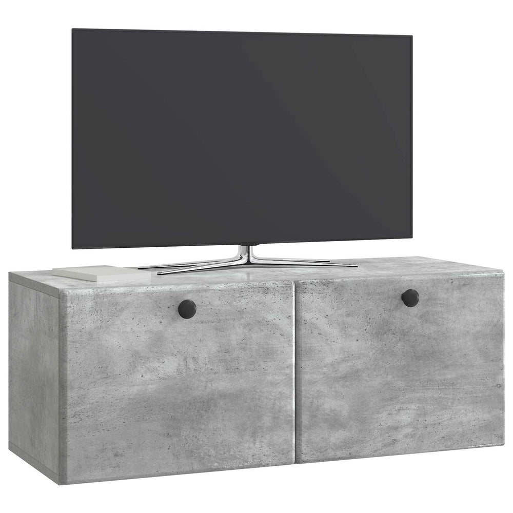 Sieninė TV spintelė Betono pilka 78,5 x 31 x 30 cm