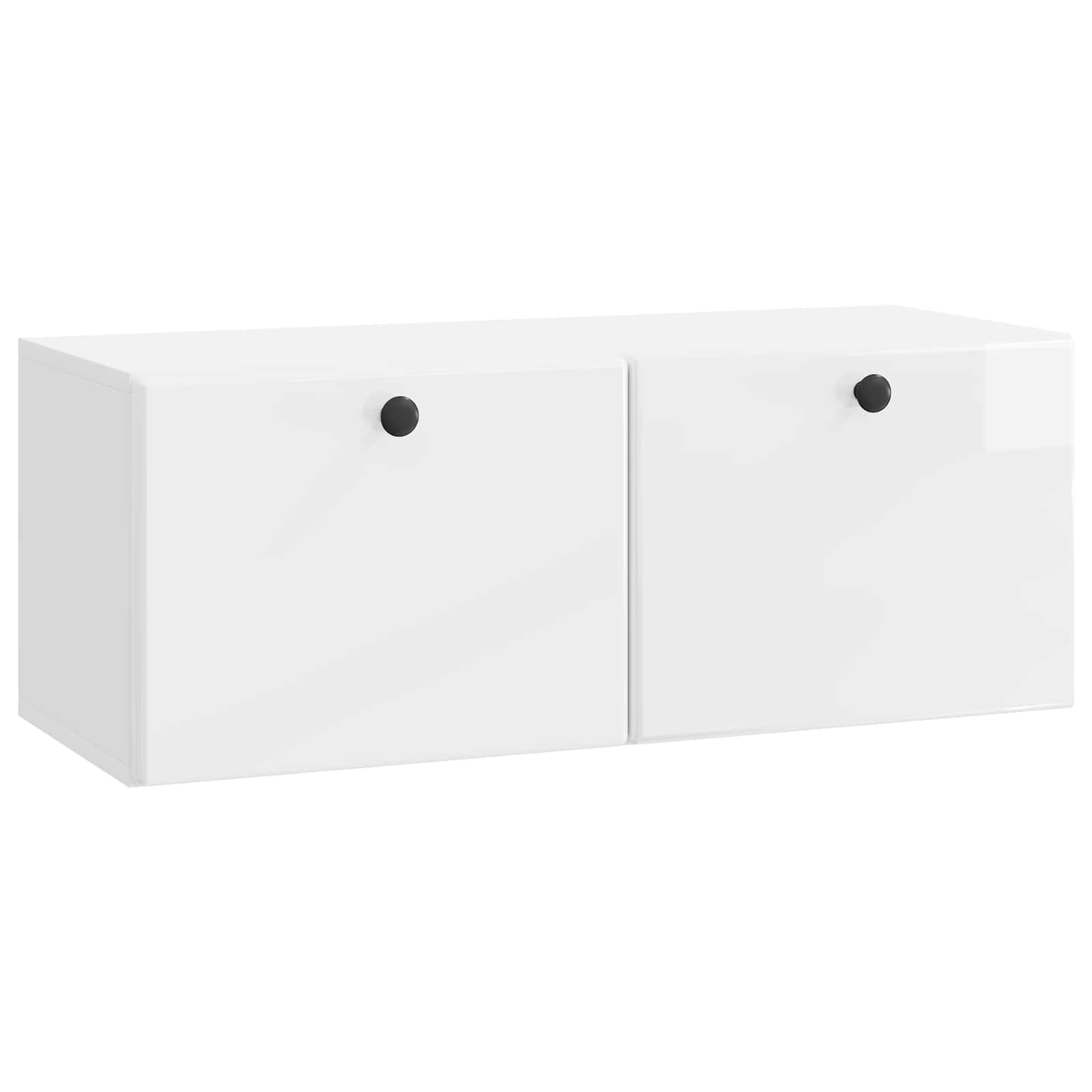 Sieninė TV spintelė Itin blizgi balta 78,5 x 31 x 30 cm