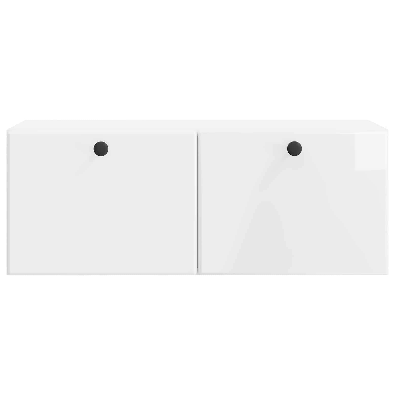 Sieninė TV spintelė Itin blizgi balta 78,5 x 31 x 30 cm