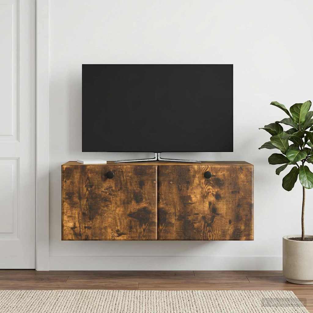 Sieninė TV spintelė Dūminio ąžuolo 78,5 x 31 x 30 cm