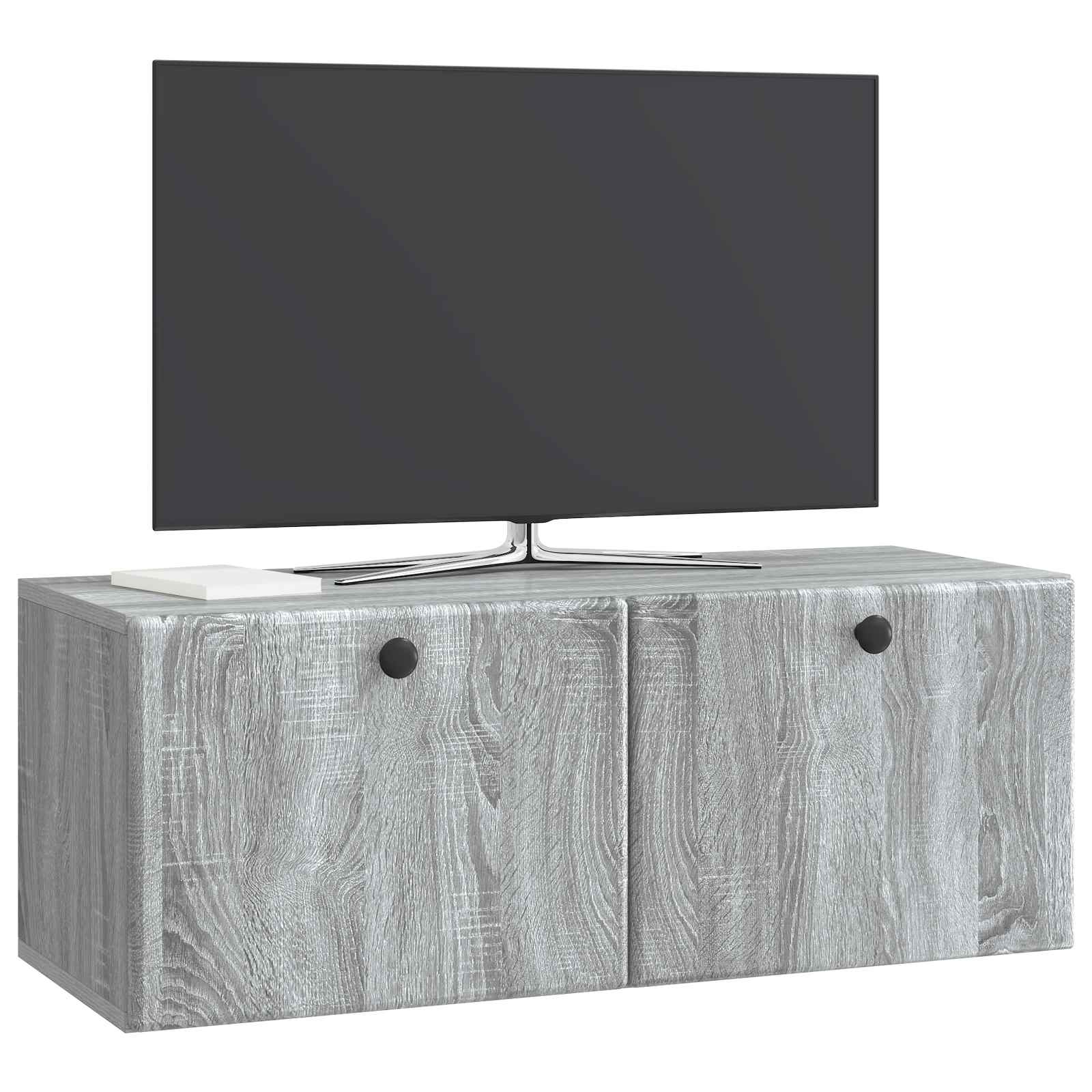 Sieninė TV spintelė Pilka sonoma ąžuolo 78,5 x 31 x 30 cm