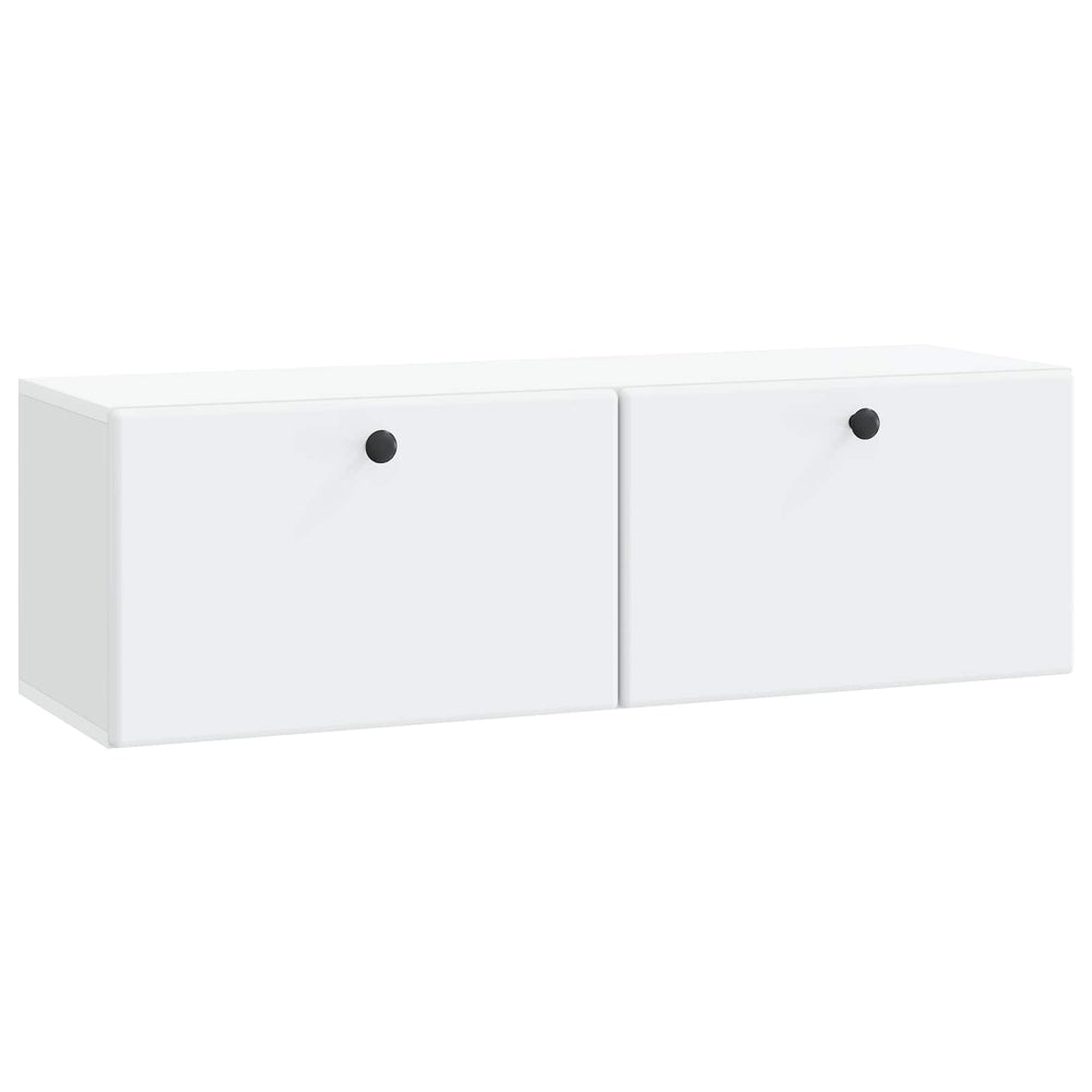 Sieninė TV spintelė 98 x 31 x 30 cm Balta Apdirbta mediena